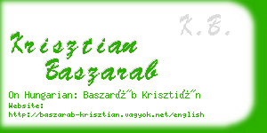 krisztian baszarab business card